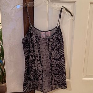 Elegant Black Snake Print Camisole